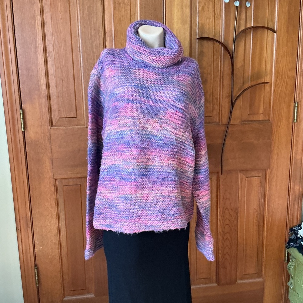 Cozy Multicolor Cowl Neck Sweater